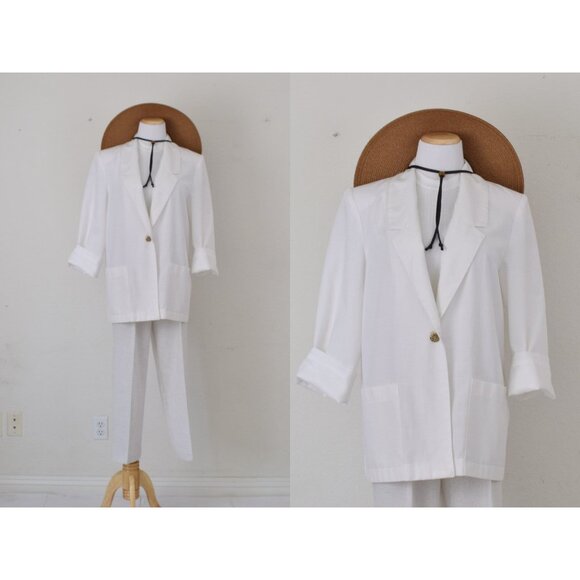 Vintage 80s Blanco Lightweight Blazer by Radcliffe - Picture 1 of 10